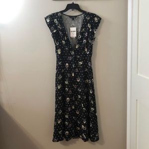 NWT floral polka dot midi dress